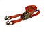 KONVOX spanband met ratel en haken - 5 m x 25 mm - oranje - 2-delig