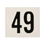 Besbo huisnummerplaat - Nr. 49 - aluminium