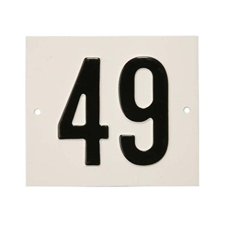 Besbo huisnummerplaat - Nr. 49 - aluminium