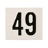 Besbo huisnummerplaat - Nr. 49 - aluminium