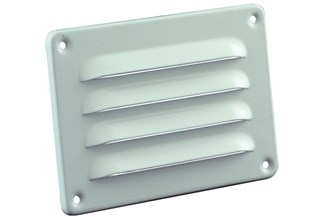 Nedco schoepenrooster alu. 130 x 90 mm RAL9010 wit