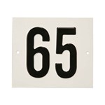 Besbo huisnummerplaat - Nr. 65 - aluminium