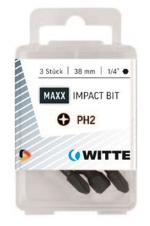 Witte phillips bit MAXX Impact [3x] - 1/4'' - PH 2 - 38mm  
