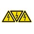 Brady waarschuwstickers W012 drieh10 elektr.span. =3x
