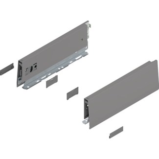 Blum MERIVOBOX zijkant M-hoogte, R+L, 270mm Kleur: indium grijs