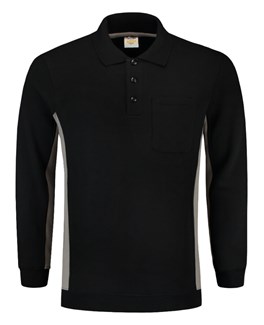 Tricorp polosweater Bi-Color - Workwear - 302001 - zwart/grijs - maat 4XL