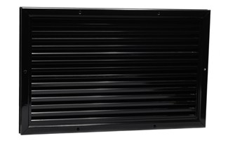 Nedco deurventilatierooster - 545x345mm - zwart - aluminium