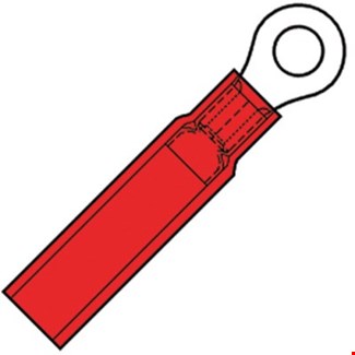 Klemko geisoleerde kabelschoenen rood - waterdicht