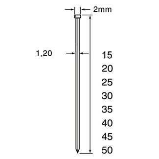 Dutack minibrads - SKN12 - 40 mm - 5000 st - Cnk