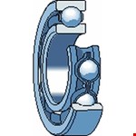 SKF Groefkogellager rvs d/w r166-2z