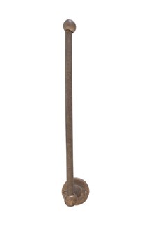 Dauby toiletrolhouder enkel - Pure Plus - ruw brons - 350 mm - links