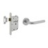 Intersteel deurbeslag set - loopslot wit - deurkruk recht - RVS geborsteld