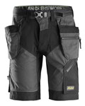 Snickers Workwear korte werkbroek - 6904 - zwart/grijs - maat 44