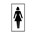 Brady informatie sticker - figuur: vrouw/dame - 800264