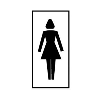 Brady informatie sticker -  figuur: vrouw/dame     - 800264