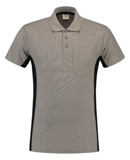Tricorp Workwear 202002 Bi-color unisex poloshirt Grijs Zwart L
