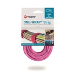Velcro kabelbinder - One-wrap strap - klittenband - 2 x 20 mm - roze - 25 st - 55804509