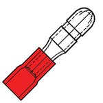 Klemko gedeeltelijk geisoleerde rondsteker - SP 1504 HA - 19 A - 0.34-1.66 mm² - easy entry - rood