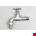 Waterkraan met schroefdraad en slangpilaar - verchroomd - 1/2" buitendraad x 19 mm slangtule