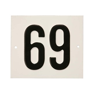 Besbo huisnummerplaat - Nr. 69 - aluminium