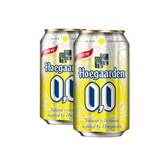 Hoegaarden wit - 24x 33cl - blik - 0.0 alcoholvrij (tray)
