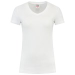 Tricorp dames T-shirt V-hals 190 grams - Casual - 101008 - wit - maat XL