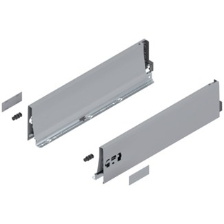 Blum ladezijkant set R+L voor TANDEMBOX Antaro  Hoogte K, incl. afdekkappen  NL: 450 mm  Kleur: Grijs Metallic