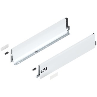 Blum ladezijkant set R+L voor TANDEMBOX Antaro  Hoogte K, incl. afdekkappen  NL: 550 mm  Kleur: Zijdewit
