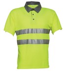 HAVEP polo -  High Visibility - 10015 - fluor geel/grijs - maat S