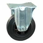 Bokwiel rubber 100mm - rollager / plaat - serie 01 -15