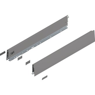 Blum MERIVOBOX zijkant M-hoogte, R+L, 600mm Kleur: indium grijs