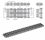Donghua - Rollenketting - SBSR - Duplex - 1.1/4" - BS - 20B-2