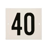 Besbo huisnummerplaat - Nr. 40 - aluminium