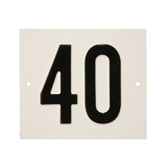 Besbo huisnummerplaat - Nr. 40 - aluminium