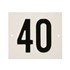 Besbo huisnummerplaat - Nr. 40 - aluminium