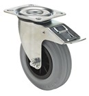 Colson Zwenkwiel rubber met rem 80 mm - 50 kg 