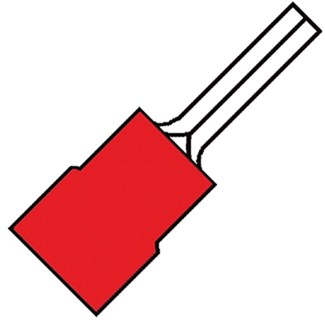 Klemko geisoleerde pensteker - A 1519 SR * - 19 A - 0.34-1.65 mm² - waterdicht - rood
