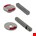 AMI rood/wit plaatje 8mm (5 st) - 900346