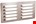 Nedco groot schoepenrooster alu. 500 x 250 mm hoog