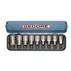 GEDORE dopsleutelset - 1/2" - TORX - E10-E24 - in kunststof cassette - 9-delig