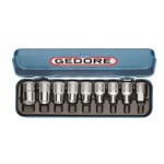 GEDORE dopsleutelset - 1/2" - TORX - E10-E24 - in kunststof cassette - 9-delig