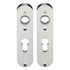 Hoppe ovaal kortschild 300 K - cilindergat PC 55 - aluminium  F1