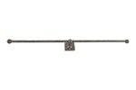 Dauby toiletrolhouder dubbel - Pure Plus Square - ruw metaal - 700 mm