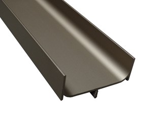 Greeplijst C- vorm bronskleur - 5000 mm