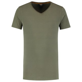 Tricorp T-Shirt V-hals heren - Premium - 104003 - legergroen - M
