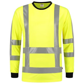 Tricorp T-Shirt RWS birdseye lange mouw - Safety - 103002 - fluor geel - maat S
