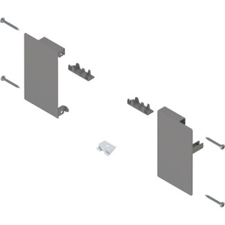 Blum Fronthouder R+L MERIVOBOX Binnenlade M met voorstuk inclusief afdekkappen en toebehoren Kleur: indium grijs