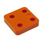 Gebr. Bodegraven drukplaten - zonder sleuf - 15 mm - kunststof - oranje