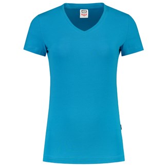Tricorp dames T-shirt V-hals 190 grams - Casual - 101008 - turquoise - maat XL