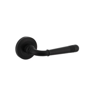 Intersteel Deurkruk Helena op rozet ø54x9mm met rillen Mat zwart